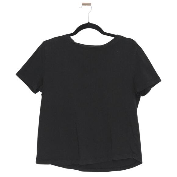 Mango Tops - MANGO Black T-shirt Short Sleeve Size Large